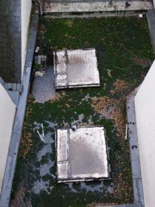 Toiture terrasse sale encrassée